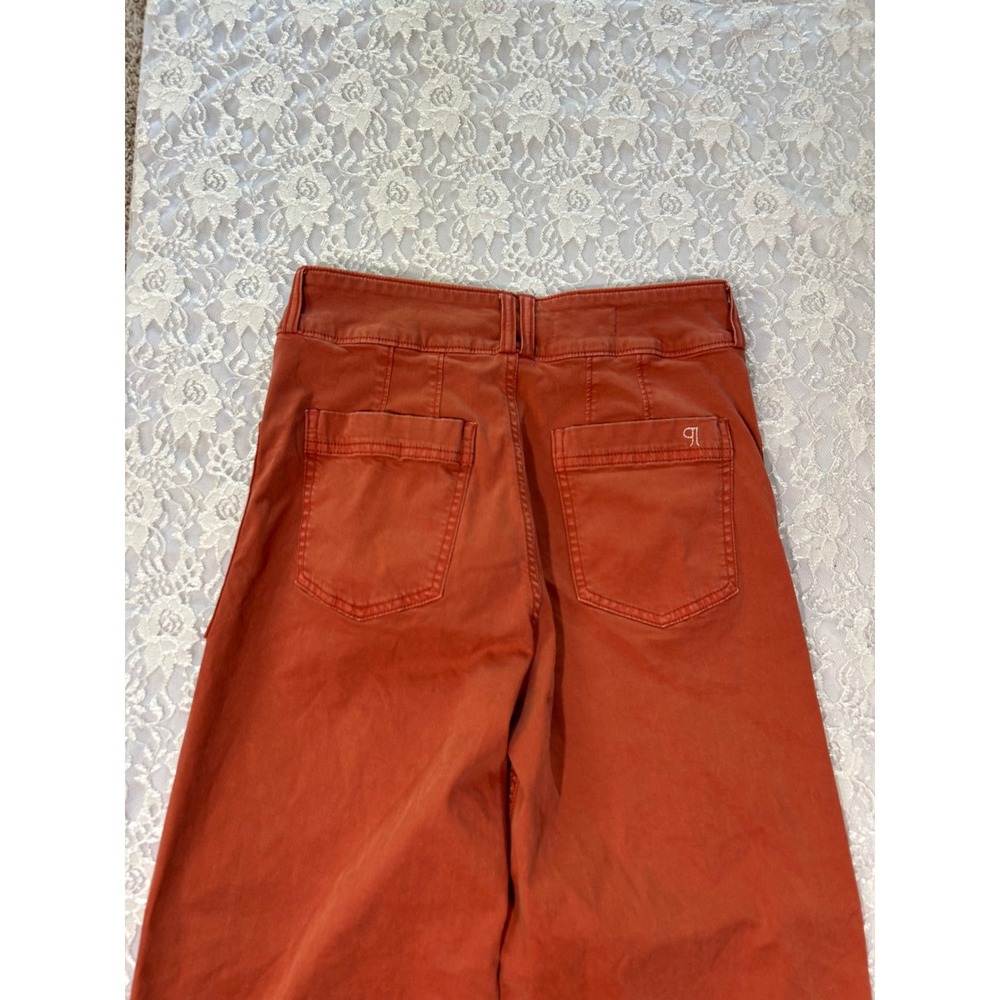 Pilcro Anthropologie Rust Orange Wide Leg High Rise Utility Pant 26 Fall Boho - Picture 8 of 10
